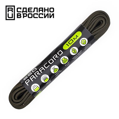 Паракорд CORD 550 nylon,4мм,army green|10м 4140 - фото 15466