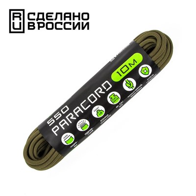 Паракорд CORD 550 nylon,4мм,olive|10м 03546 - фото 16396