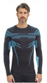 Термобелье BRUBECK футболка L/S зональная DRY графит/синий LS1570M